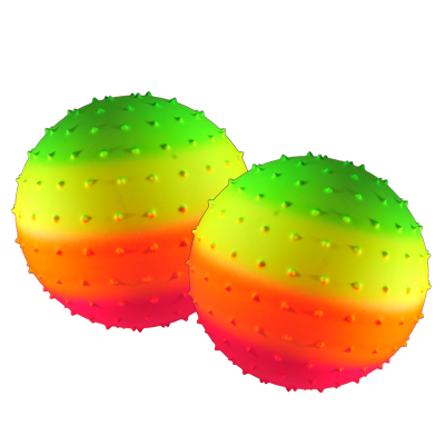 Spray Decorated Play Balls Rainbow Spikes